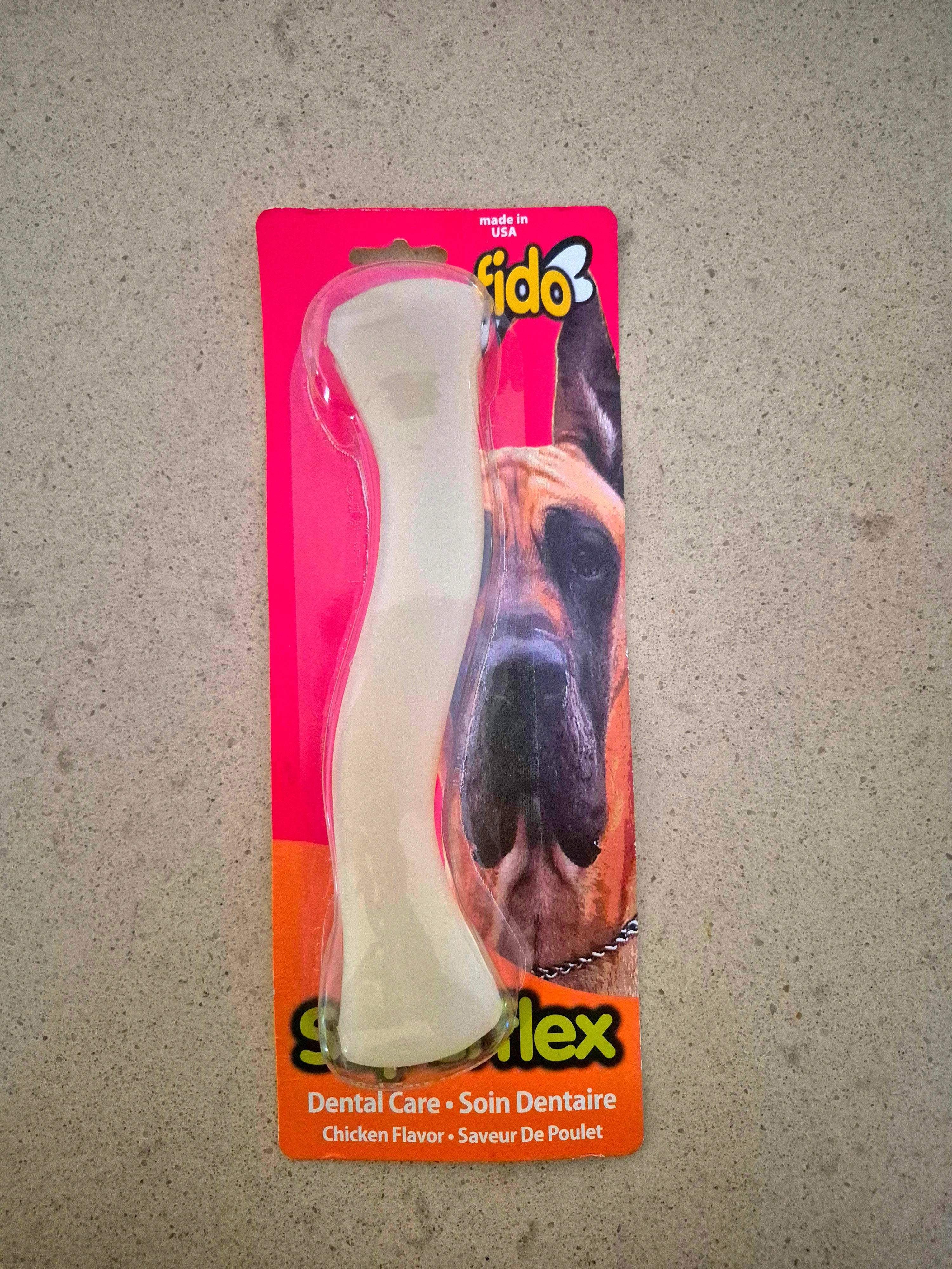 Fido Dental Chew Bone — Chicken Flavour, Large
