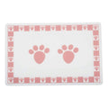 Non-Slip Dog Food Bowl Placemat — Pink Paws | Petrageous
